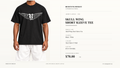 Skull Wing Short Sleeve Tee — Black / White