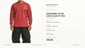 Offshore Team Long Sleeve Tee — Vintage Red / Gold / Black