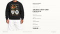 Archive Crest Grid Crewneck — Black / Navy / Gold / Ivory