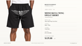 Mono Skull Wing Sweat Short — Black / White