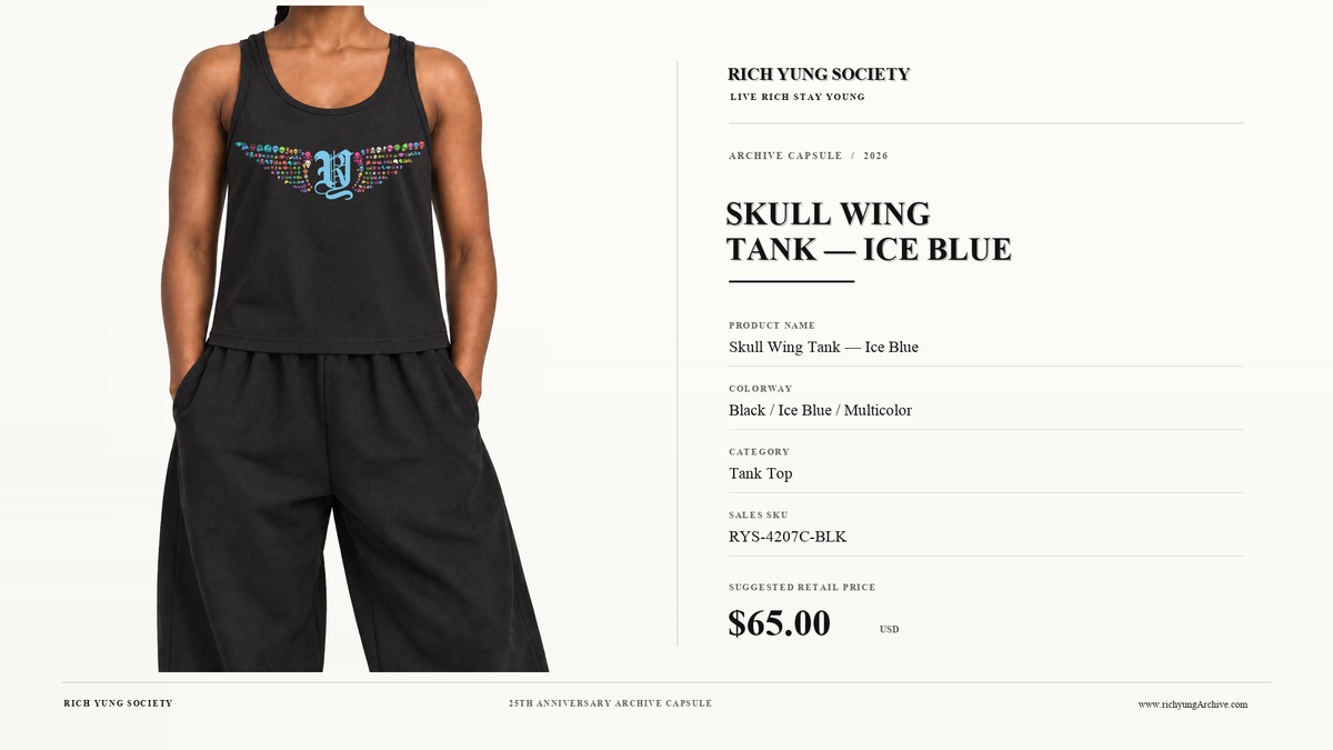Skull Wing Tank — Ice Blue — Black / Ice Blue / Multicolor